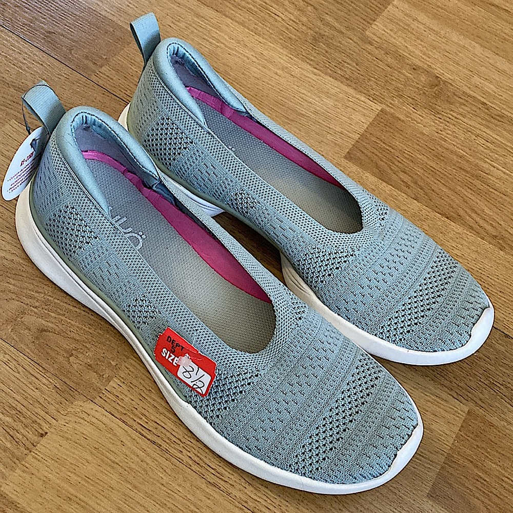 NWT Ryka Knit Perforated Slip-Ons Maisey Gray Mist Size 8.5 - Picture 4 of 9